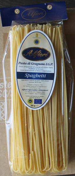 Spaghetti pasta di Gragnano IGP trafilata brozno IGP 500.g