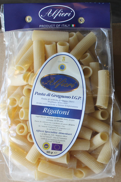 Rigatoni pasta di Gragnano IGP trafilata brozno IGP 500.g