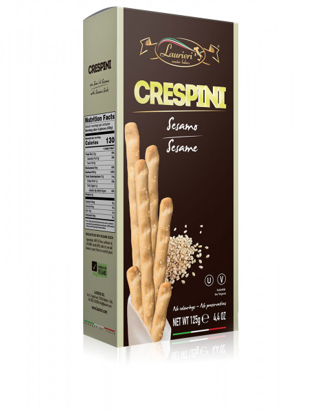 Crespini mit Sesam 125 g kurze Grissini Lurieri