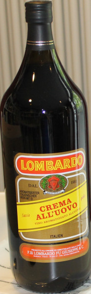 Lombardo Crema All Uovo Marsala Cremovo Likörwein 2 Liter