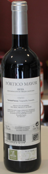 Portico Mayor Joven Tinto Rioja DOC 2021